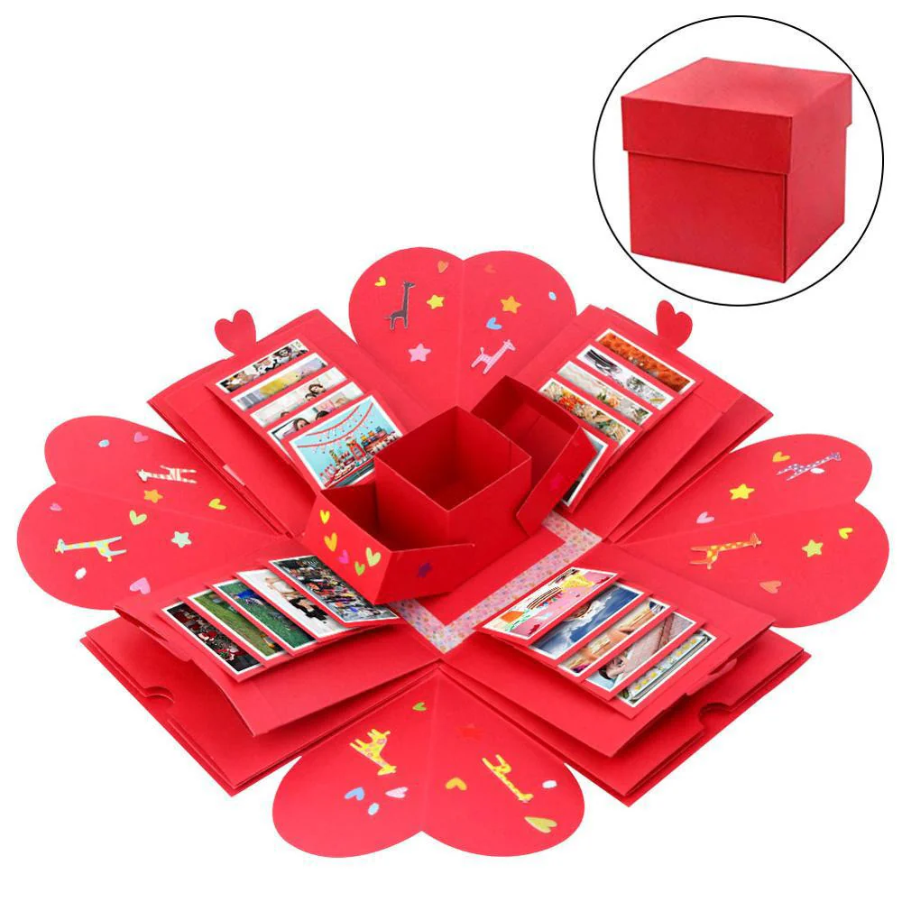 Cutie foto explozivă pătrată